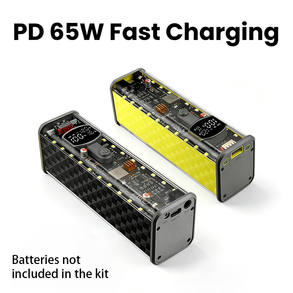 PD 65W Power Bank DIY Case 8x1 - Battery Case Storage 评论和价格
